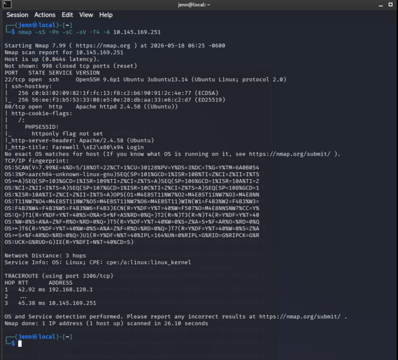 nmap vuln scan output
